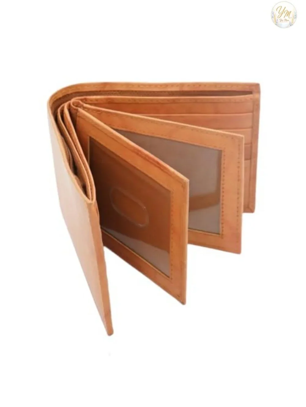 Men's Bifold Leather Wallet RFID Blocking 12 Card Slots Zipper Pocket
